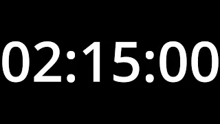 2 HOUR 15 MINUTE TIMER - No Sound - Full HD 1080p - COUNTDOWN 135 Minute Timer