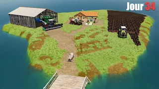 J'ai survécu 100 jours sur une île déserte abandonnée avec 1€ sur Farming Simulator 22