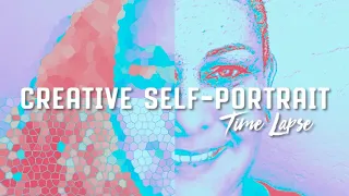 Time Lapse of Creative Self-Portrait Project in Photoshop