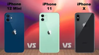 iPhone 12 Mini vs iPhone 11 vs iPhone X