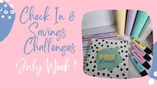 July Week 1 | Check in & Savings challenges | Cash stuffing & Budgeting