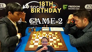 Praggnanandhaa takes on Hikaru Nakamura on his 18th birthday | FIDE World Cup 2023