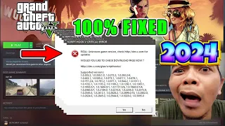 GTA V SCRIPT HOOK V CRITICAL ERROR FIX | GAME GTA V MODS UPDATE SCRIPTHOOKV ORIGINAL 2024