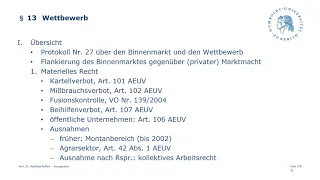 Wettbewerb – Vorlesung Europarecht Teil XIII