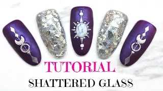 TUTORIAL | SHATTERED GLASS | ASTRO INSPIRED SET | GEL NAILS