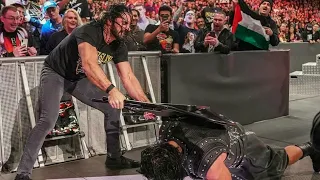 Seth Rollins attack drew McIntyre with an steel chair raw