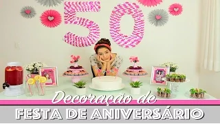 DIY: DECORAÇÃO de FESTA de ANIVERSÁRIO GASTANDO POUCO! Paula Stephânia