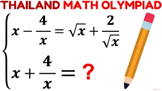 Olympiad Mathematics | Learn to find the value of x+(4/x) | Math Olympiad Preparation