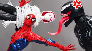 Spider-man vs Venom Battle To save MJ In Spider-verse | Figure Stop Motion