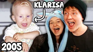 Reagujeme na NAJSTARŠIE VIDEÁ mojej sestry @Klarisa7777