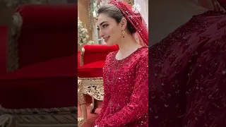Nawal Saeed Looks Stunning in a Scarlet Red Bridal Jora