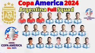 Argentina  Full Squad For Copa America 2024 | Copa America 2024 | Argentina  football team 2024