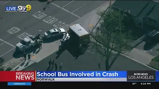 School bus involved in crash in Norwalk