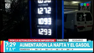 Aumento de combustibles  - Telefe Rosario