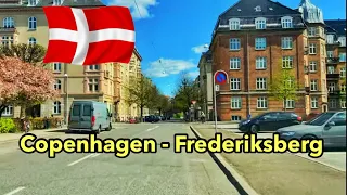 Copenhagen - Frederiksberg - Denmark || 2022 - Driving In Denmark || 4k UHD 60fps