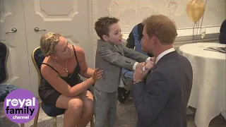 Chronically ill five-year-old hugs Prince Harry at WellChild Awards