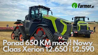 Ponad 650 KM mocy! Claas Xerion 12.650 i 12.590 – nowe, gigantyczne ciągniki w ofercie Claasa