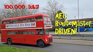 Driving a London bus - the iconic AEC Routemaster! With @PeteAndHisBus