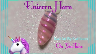 Unicorn Horn Nail Art Using Gel Polish