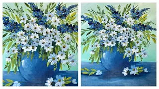 HOW TO PAINT FLOWERS, EASY AND SPECTACULAR, Technique and step by step