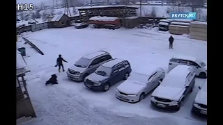 В Усть-Куте попытка ограбления кассира жителем Якутии попала на видео