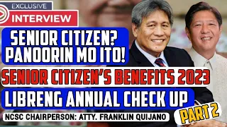 ALERTO SENIOR CITIZENS! LIBRENG ANNUAL CHECK UP BAGONG BENEPISYO NG MGA SENIOR CITIZENS