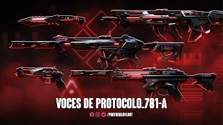 VOZ de las SKINS PROTOCOLO_781-A en ESPAÑOL (Latinoamérica) | VALORANT