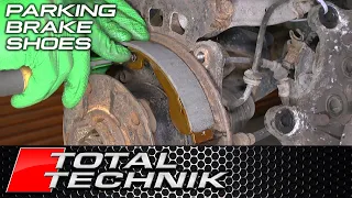 How to Replace Rear Parking Brake Shoes - Audi Q7 - TOTAL TECHNIK