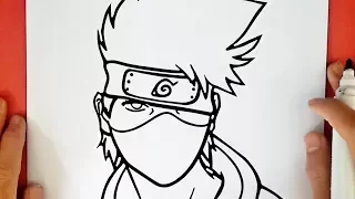 COMO DIBUJAR A KAKASHI DE NARUTO