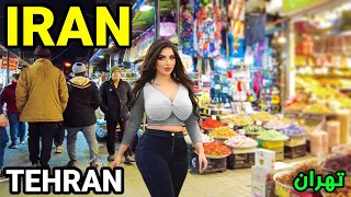 TEHRAN City Nightlife!! 🇮🇷 Tehran Night Walk in Colorful Bazaar / IRAN Walking Tour Vlog ایران