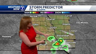 Isolated Friday afternoon storms