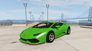 BeamNG.drive - Lamborghini Huracan (LB724) 2014 - Car Show Test Drive Crash . 4K 60fps.