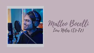 Matteo Bocelli | Low Notes Compilation (E3-F2)