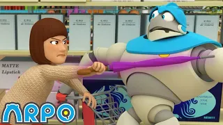 Arpo vs Shoppers!!! | ARPO The Robot | Robot Cartoons for Kids | Moonbug Kids