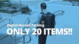 Mens Minimalist Digital Nomad Packing List | Only 20 Items You Need