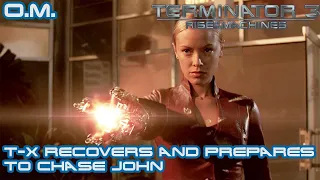 Terminator 3 T-X Recovers and gets ready to chase John(Open Matte Cut)