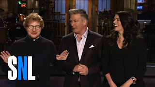 Ed Sheeran Shows SNL Host Alec Baldwin & Cecily Strong His Trump Impression