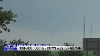 Video captures tornado touchdown west of Gilman