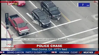 FULL CHASE COVERAGE: Driver of alleged stolen vehicle surrenders in SoCal