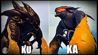 Kaiju Alpha vs Kaiju  Universe Muto Prime Comparison