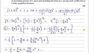 WMA14 01 IAL (Edexcel) P4  June Oct 2020 Q2 Binomial Expansion