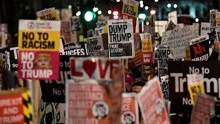 Proteste gegen britische Politik gegenüber Donald Trump