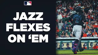 He's SHOWING OFF! Jazz Chisholm Jr. crushes 2 homers in Houston!