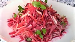 Салат грузинский острый  - легкий, сочный, хрустящий и очень вкусный.