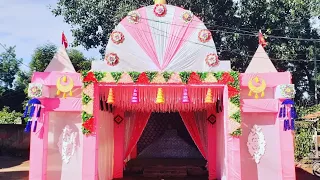 Gajalaxmi Puja Pandal decorate at Nadi Pada || trus pandal and flowers || Sagar Tent House Bargarh