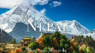 FLYING OVER NEPAL (4K UHD)- Relaxing Music Along With Beautiful Nature Videos - 4K Video Ultra HD