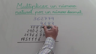 Cómo multiplicar un número natural por un número decimal
