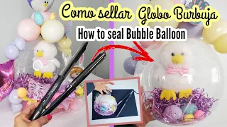 COMO SELLAR UN GLOBO BURBUJA CON LISADORA DE PELO *HOW TO SEAL BUBBLE BALLOON WITH HAIR STRAIGHTENER