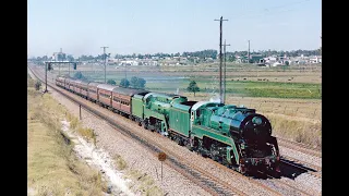 Steam locomotives 3801 & 3830 - Maitland tour - March 1998 - cab ride & track side footage