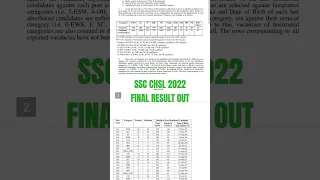 ssc chsl 2022 final result out||  Result update सबसे पहले|| final cutoff|| congratulations||